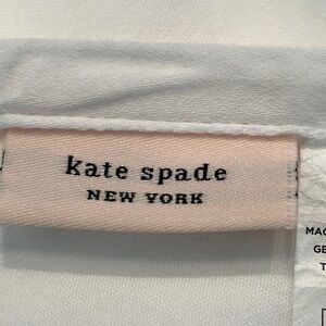 Kate Spade White Bedding King Size Flat Sheet white cotton EUC